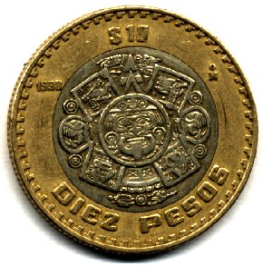 Diez pesos mexicanos