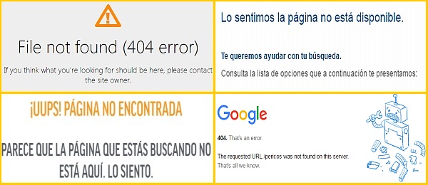 Error 404 página no encontrada file not found